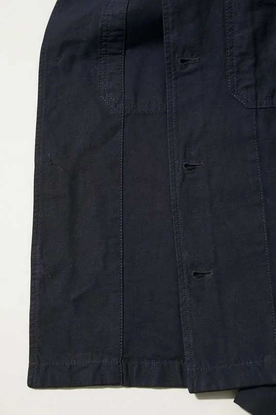 Norse Projects shirt jacket Tyge Cotton Linen navy blue color N50.0244.7004