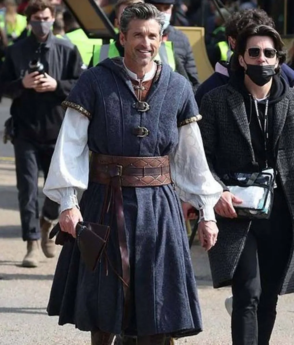 Patrick Dempsey Disenchanted Gray Hooded Coat