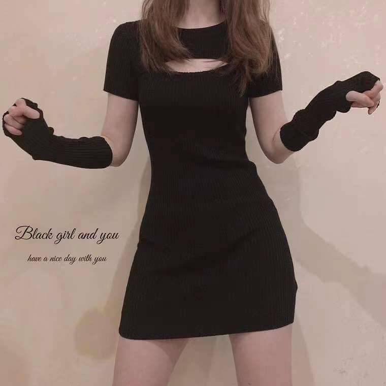 Plush slim spice sexy tight knit dress BY9051