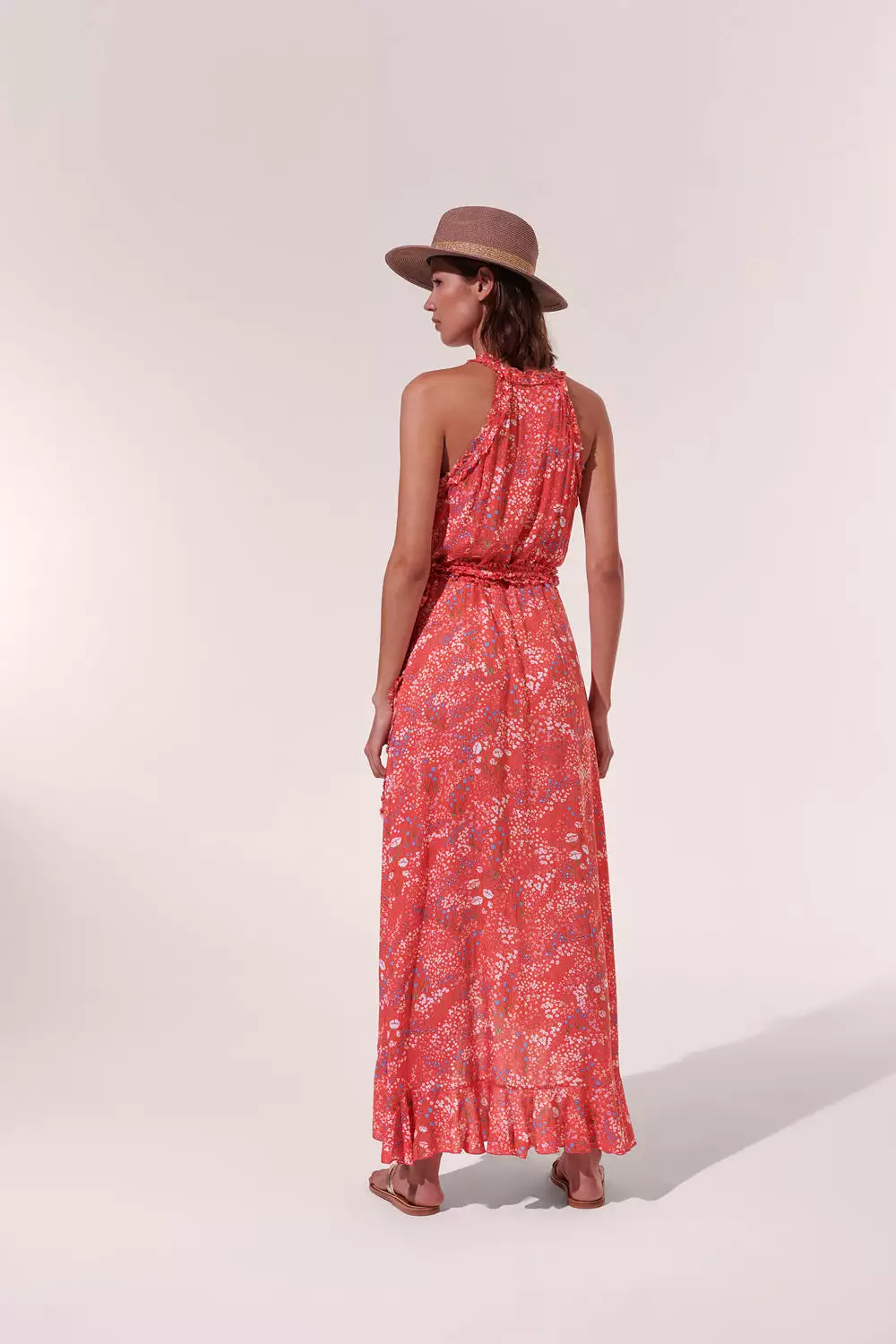 Poupette St. Barth - Long Dress Tamara - Red Tulipe