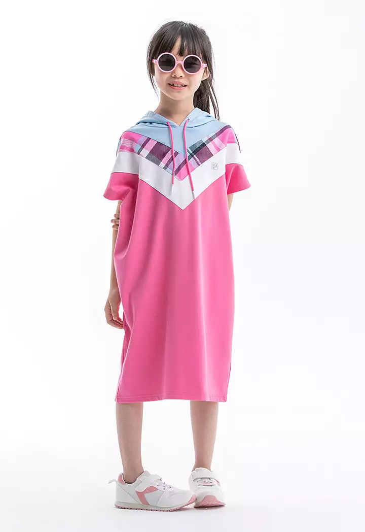 Powerpuff Girls Hooded Dropped Shoulder Dress