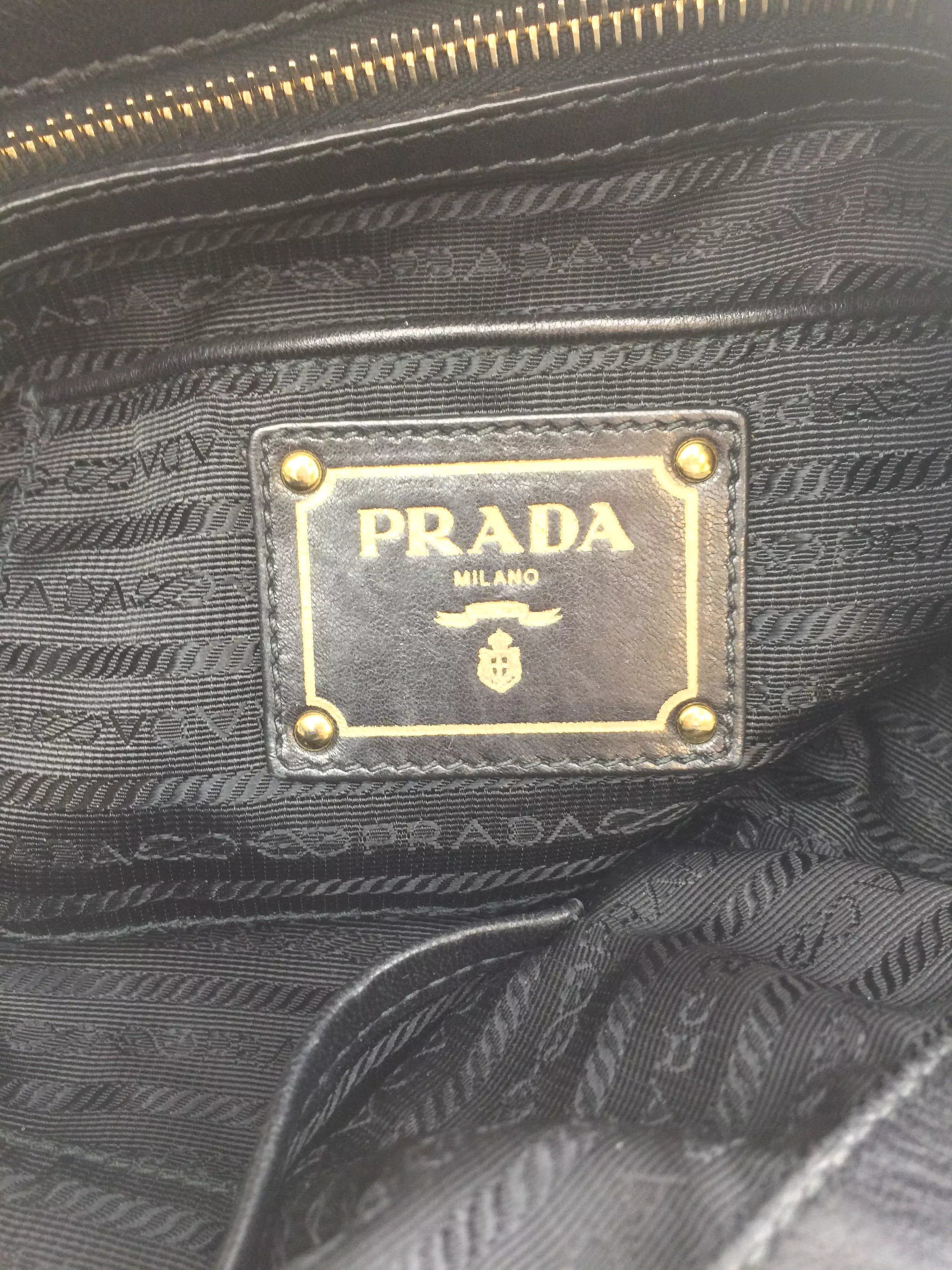 Prada Nappa Gaufre Zip Hobo Bag