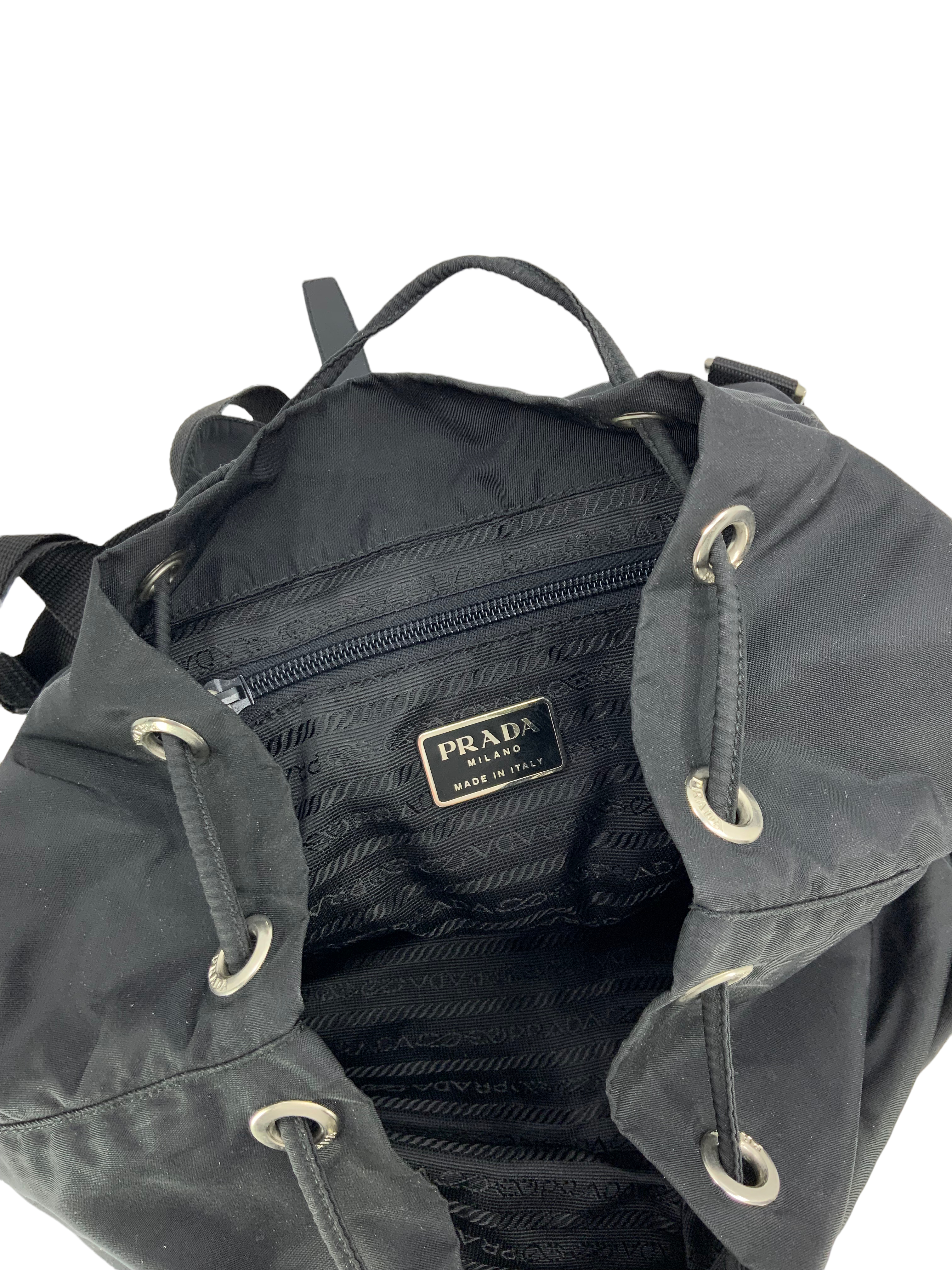 PRADA Tessuto Nylon Double Front Pocket Backpack