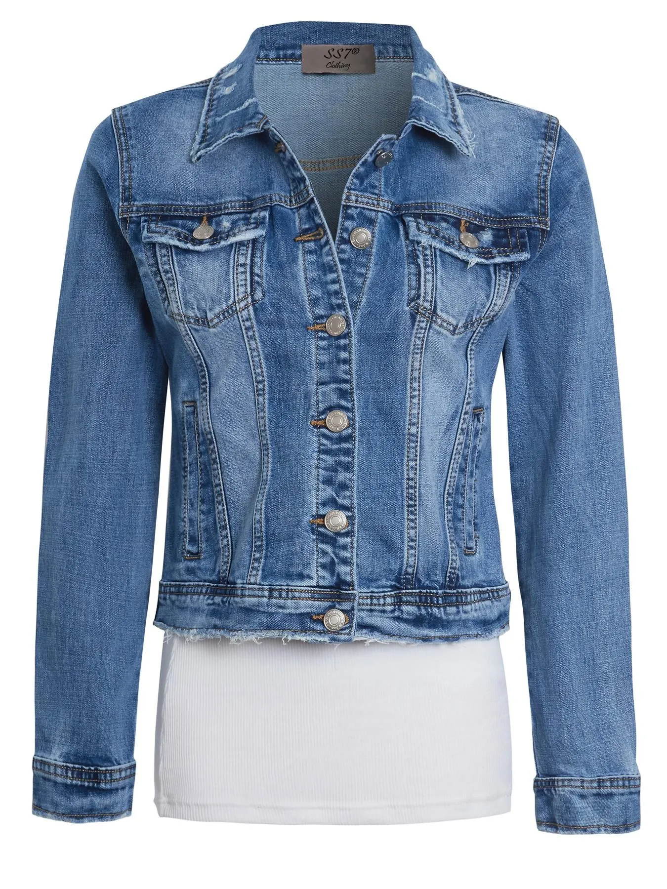 Premium Fitted Denim Jacket, UK Sizes 8 to 14