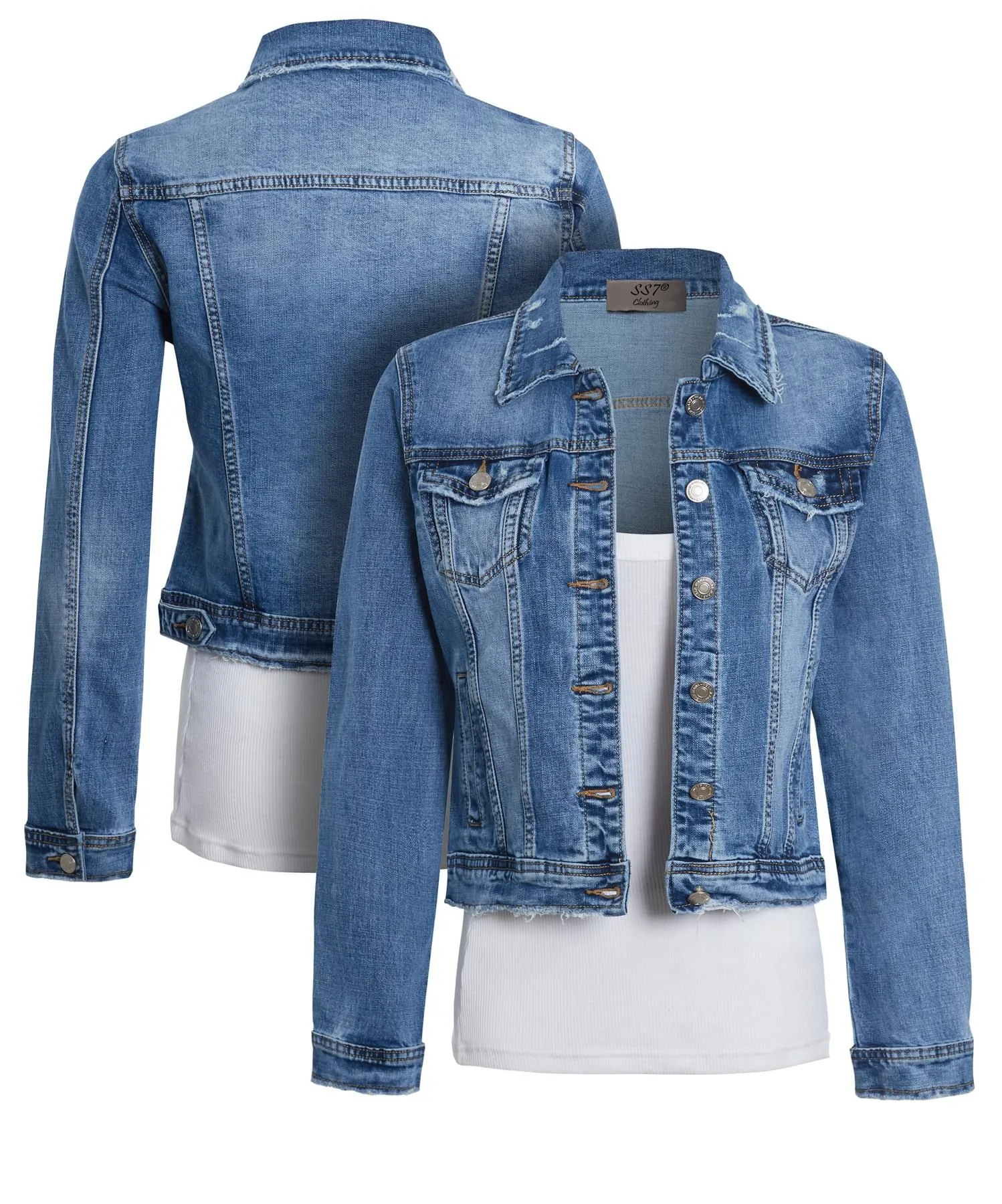 Premium Fitted Denim Jacket, UK Sizes 8 to 14