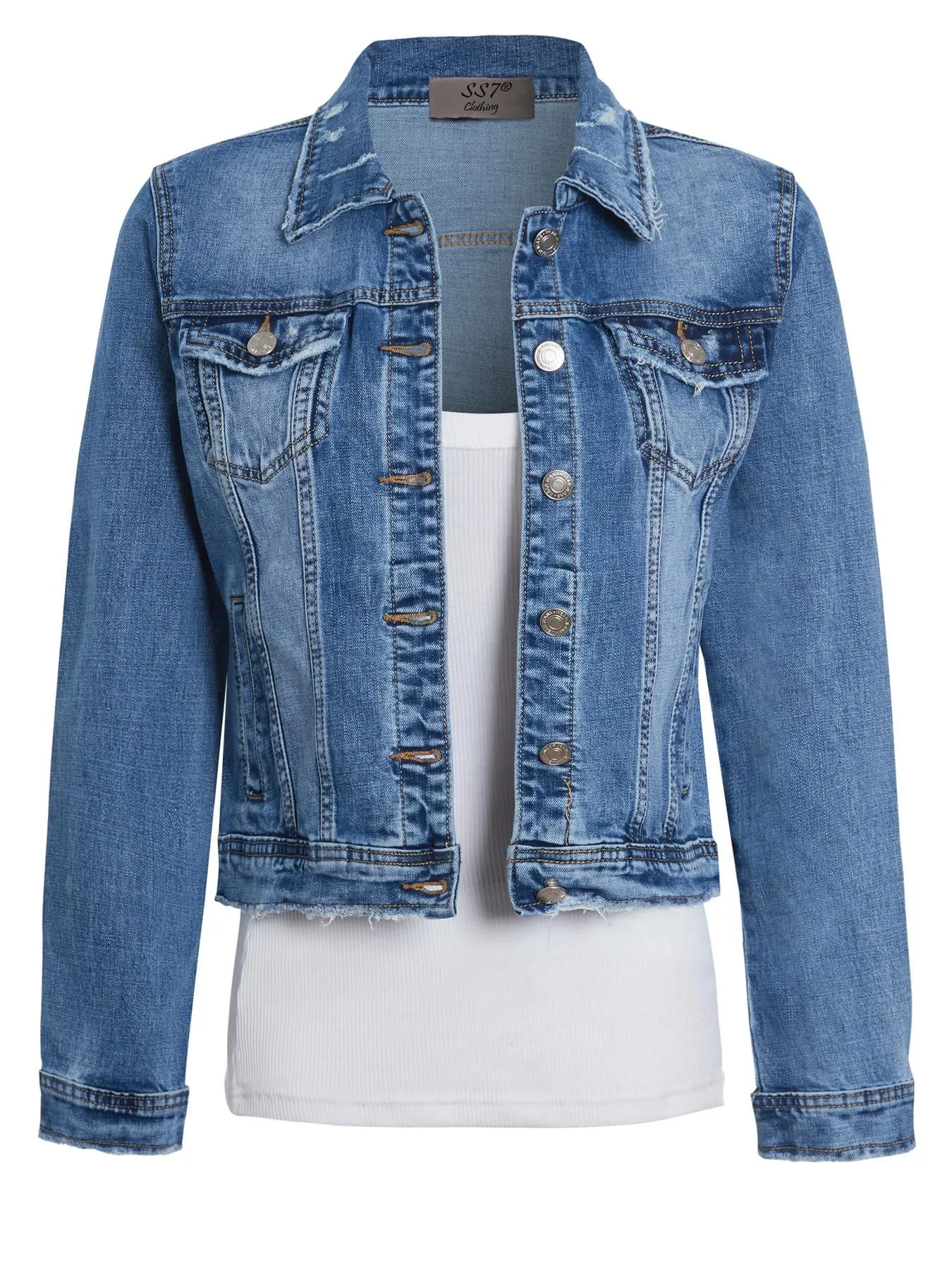 Premium Fitted Denim Jacket, UK Sizes 8 to 14