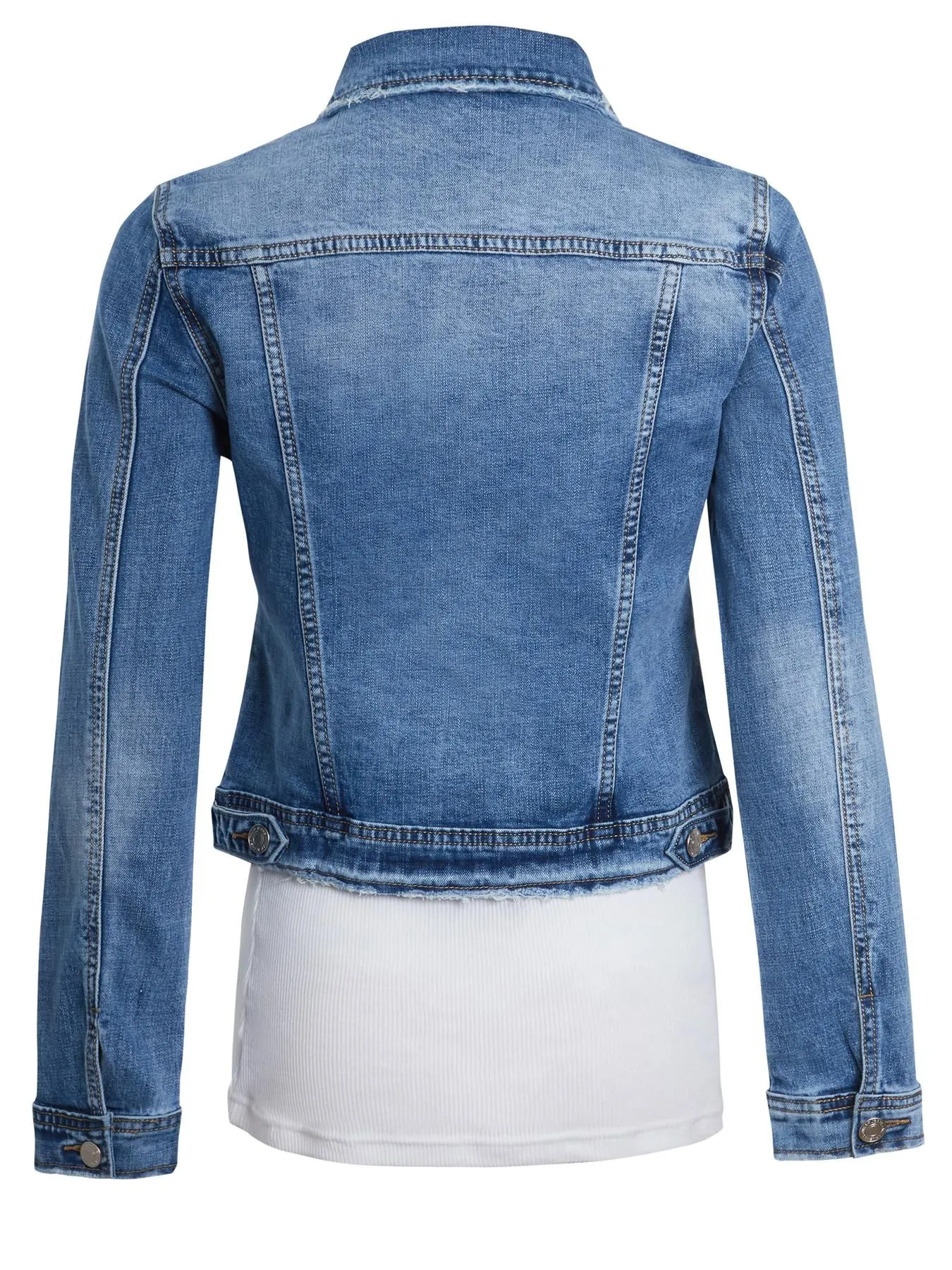 Premium Fitted Denim Jacket, UK Sizes 8 to 14