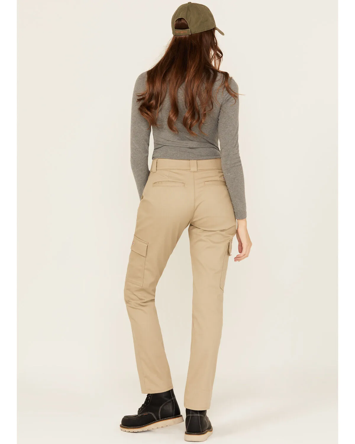 Product Name:  Dickies Women's Mid Rise Straight Stretch Twill Cargo Work Pants