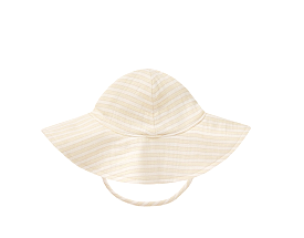 Quincy Mae- Yellow Stripe Woven Sun Hat