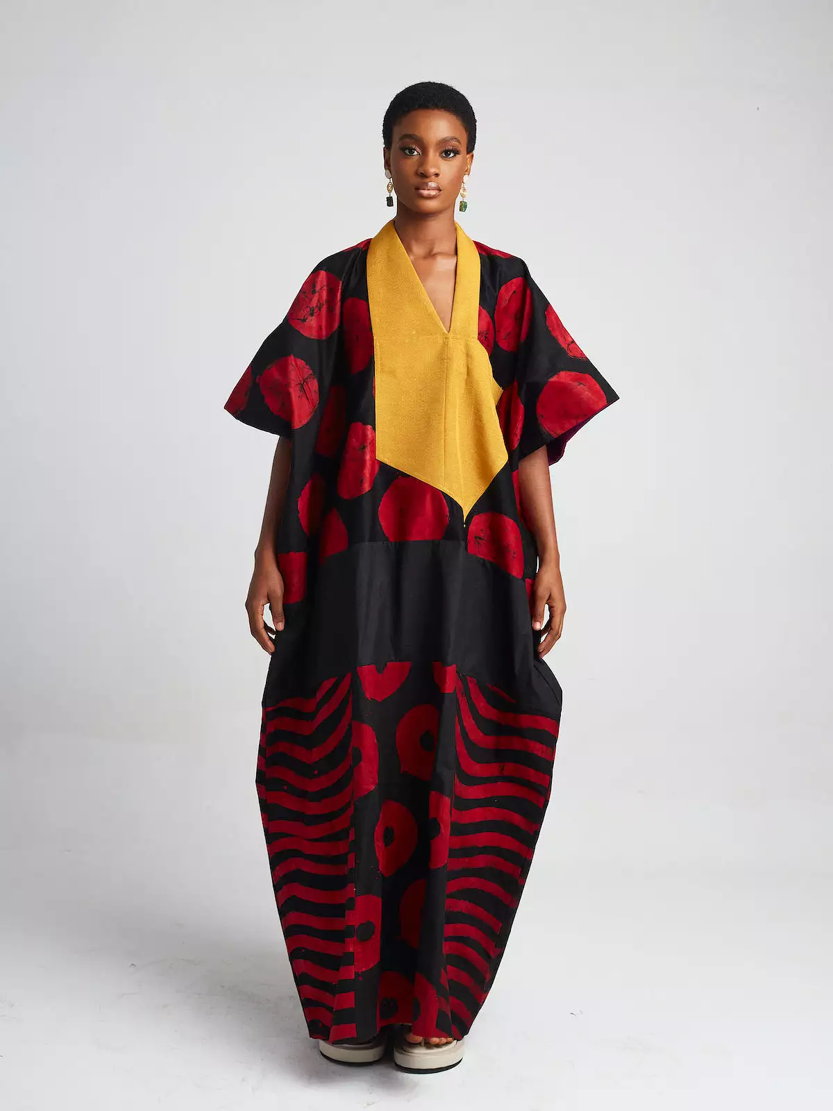 Red & Black Accra Dress