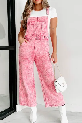 Retro Solid Denim Jumpsuits