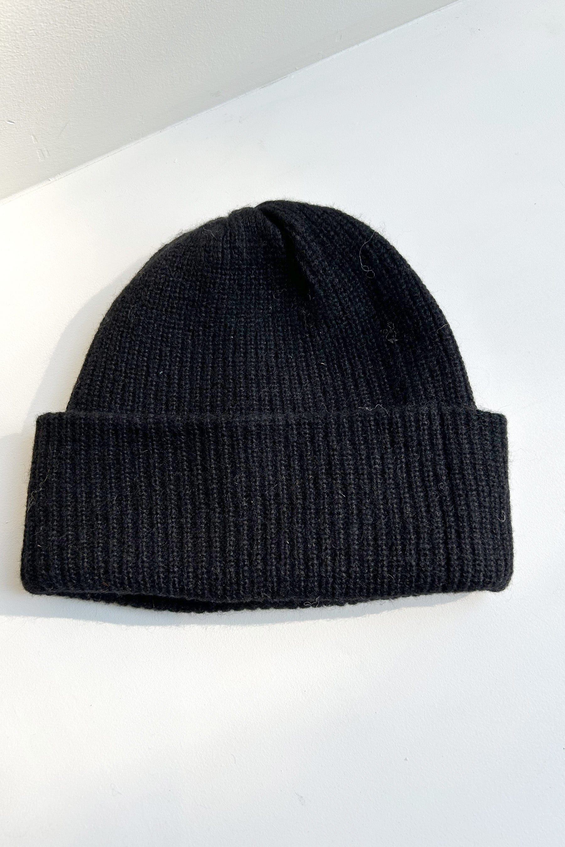 Rib Beanie Hat in Alpaca Wool Blend