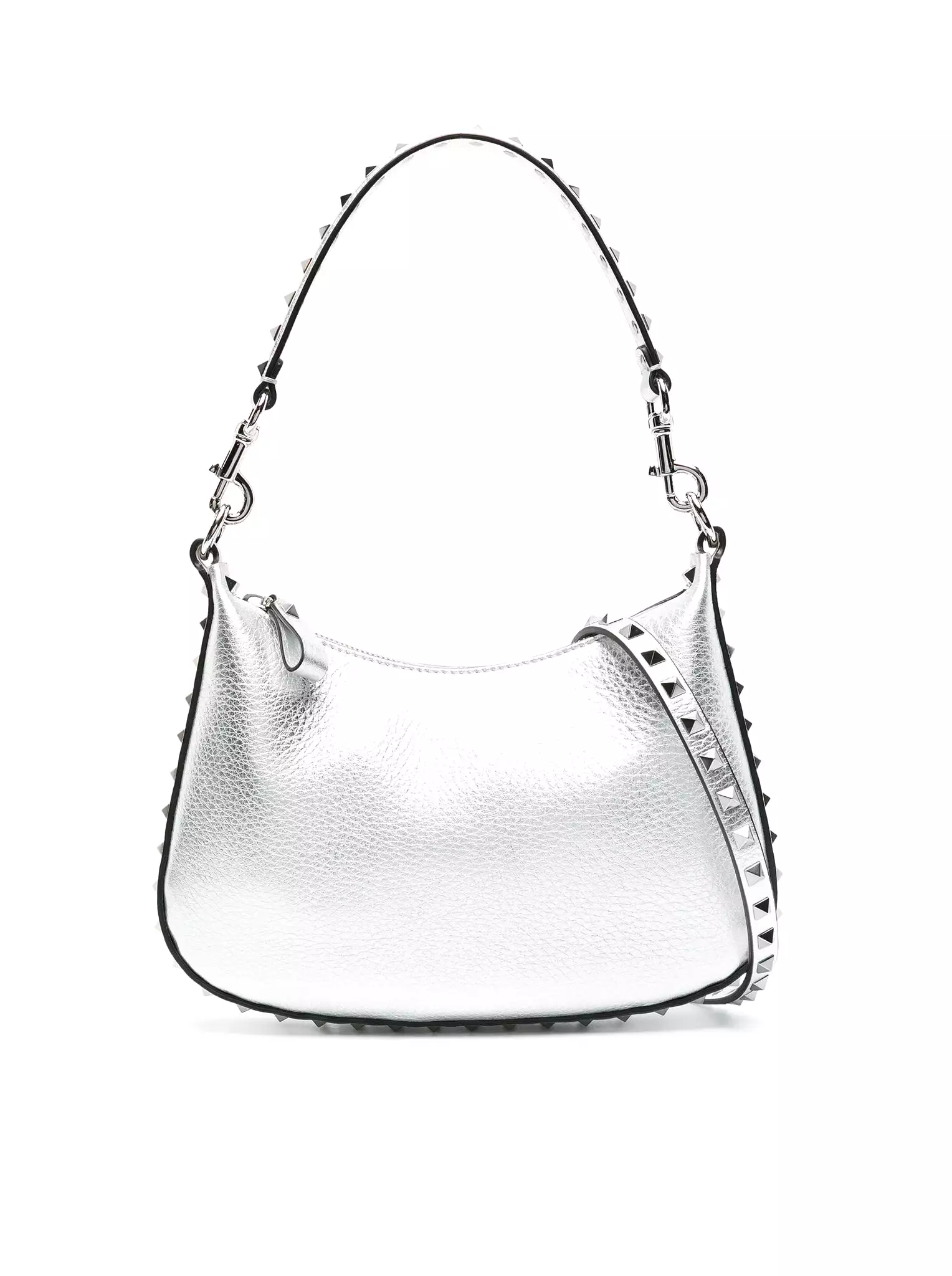 ROCKSTUD MINI HOBO BAG IN GRAINED LEATHER