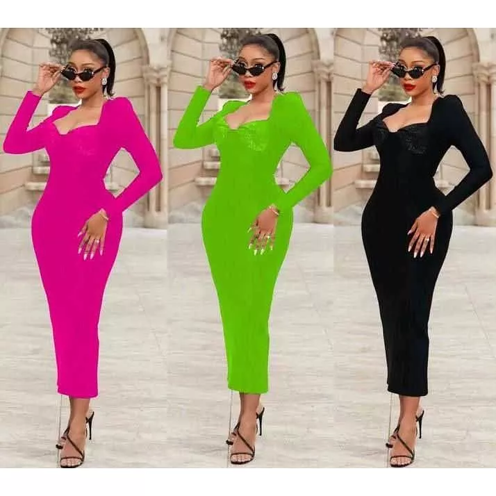 Sexy Long Sleeve Bodycon Dress