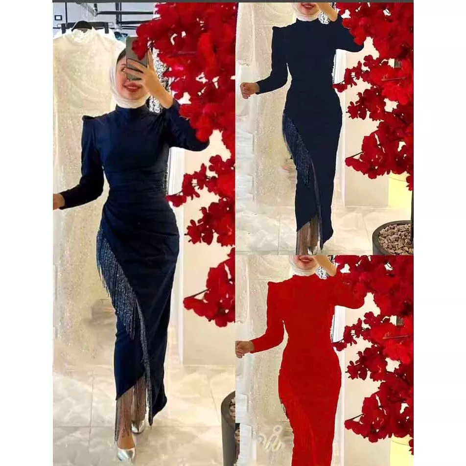 Sexy Long Sleeve Turtleneck Dress