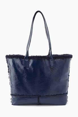 Shopper Faux Shearling Tote