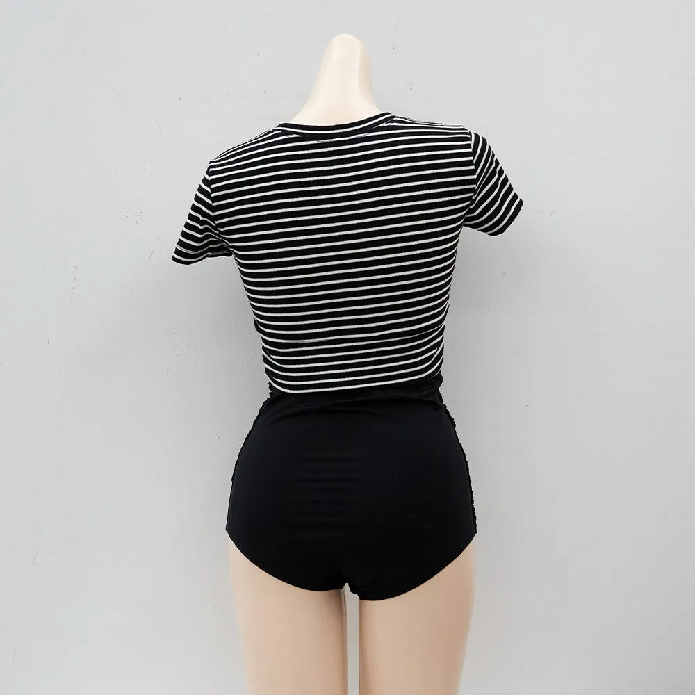 Striped Cropped Binkini CY27