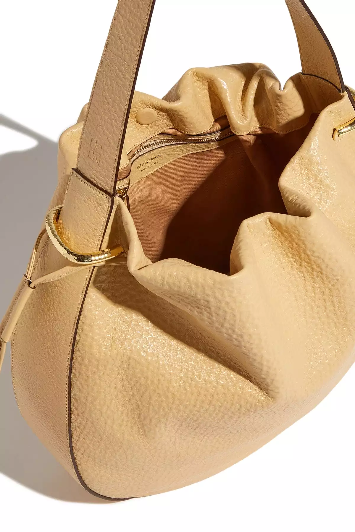 Tilda Ruched Hobo Bag in Wheat