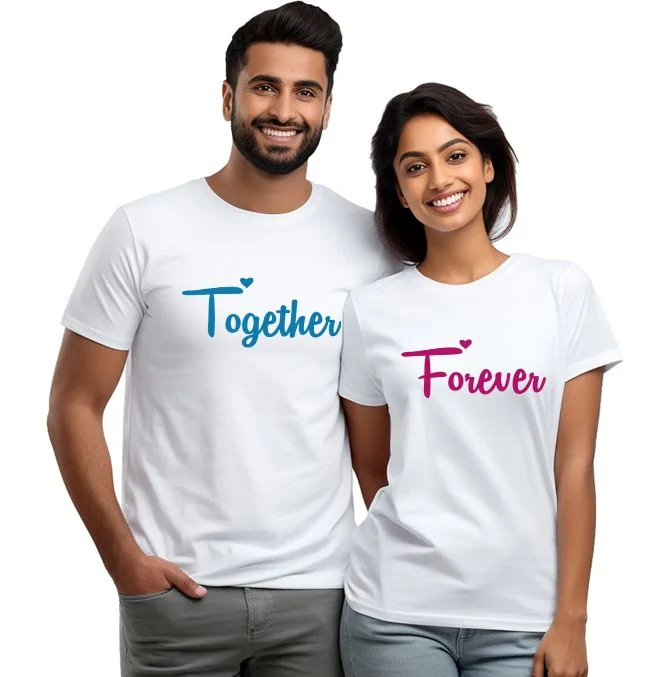 Together & Forever Couple T-shirt (White)