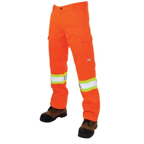 Tough Duck Class E Hi Vis Orange Two-Tone Cargo Work Pants SP01