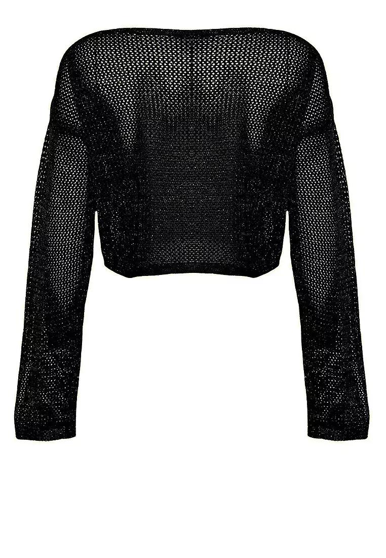 Trendyol Boat Neck Crop Sweater