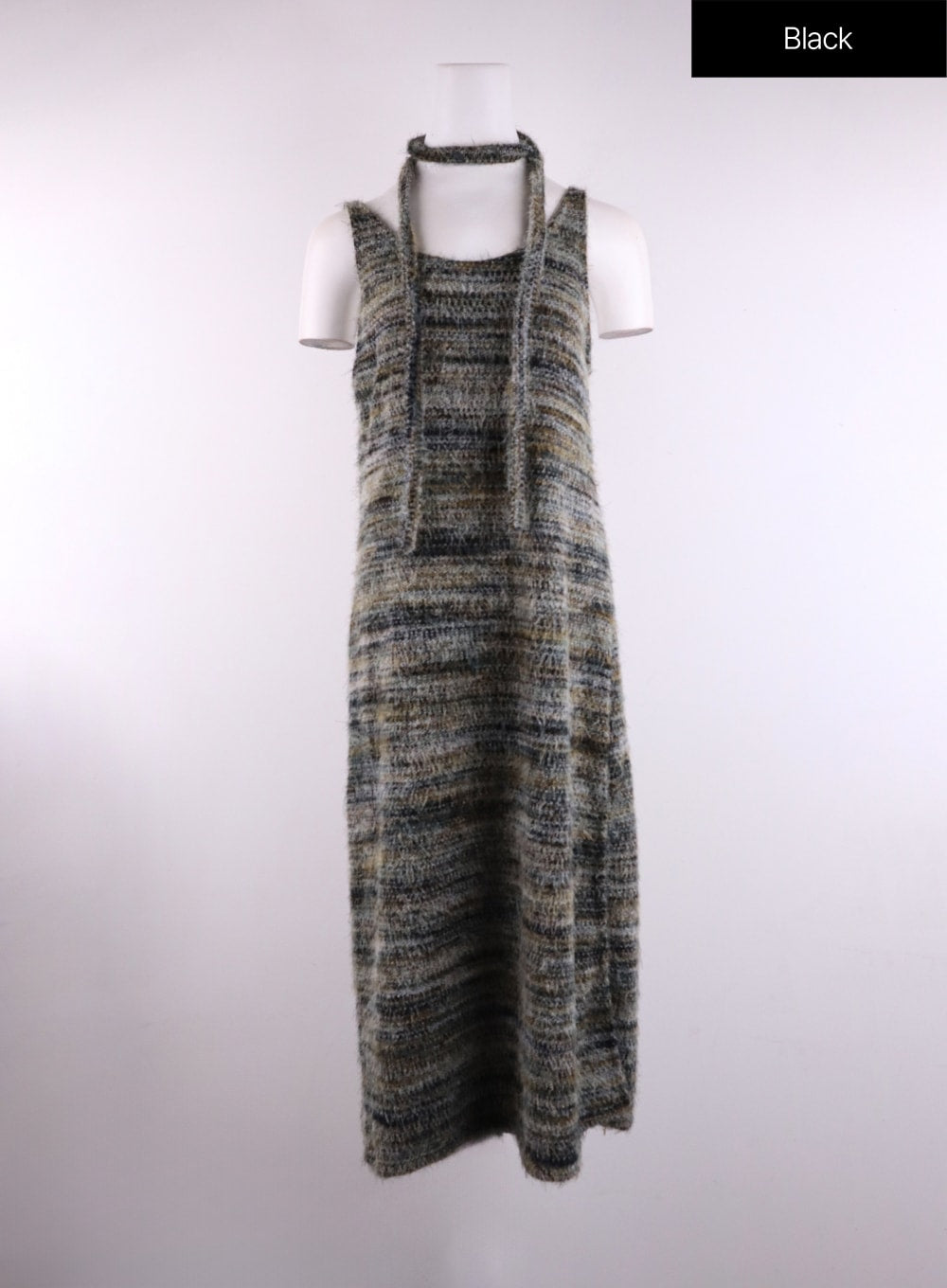 U-Neck Sleeveless Maxi Knit Dress CF407