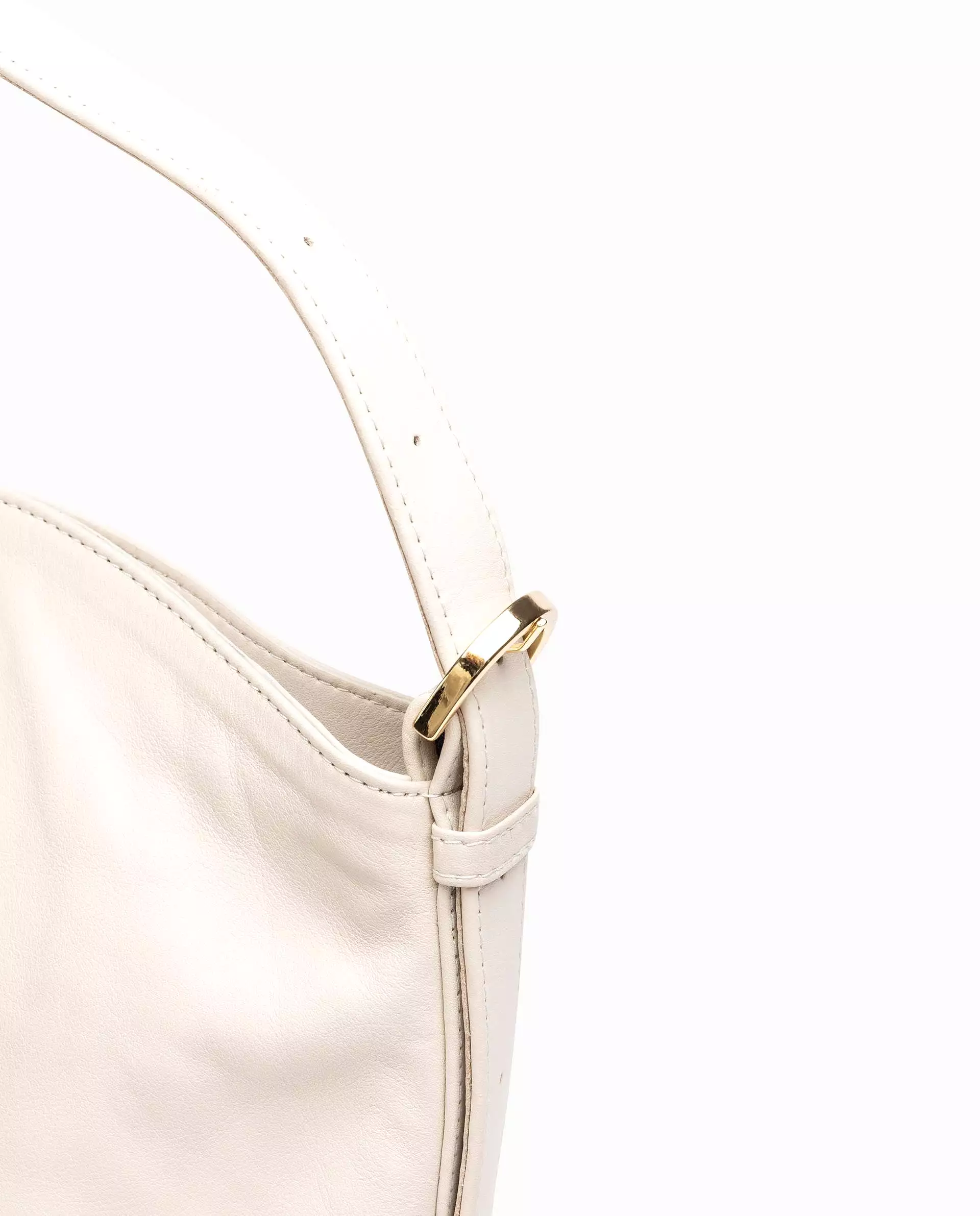 Unisa Ivory Leather Shoulder Bag