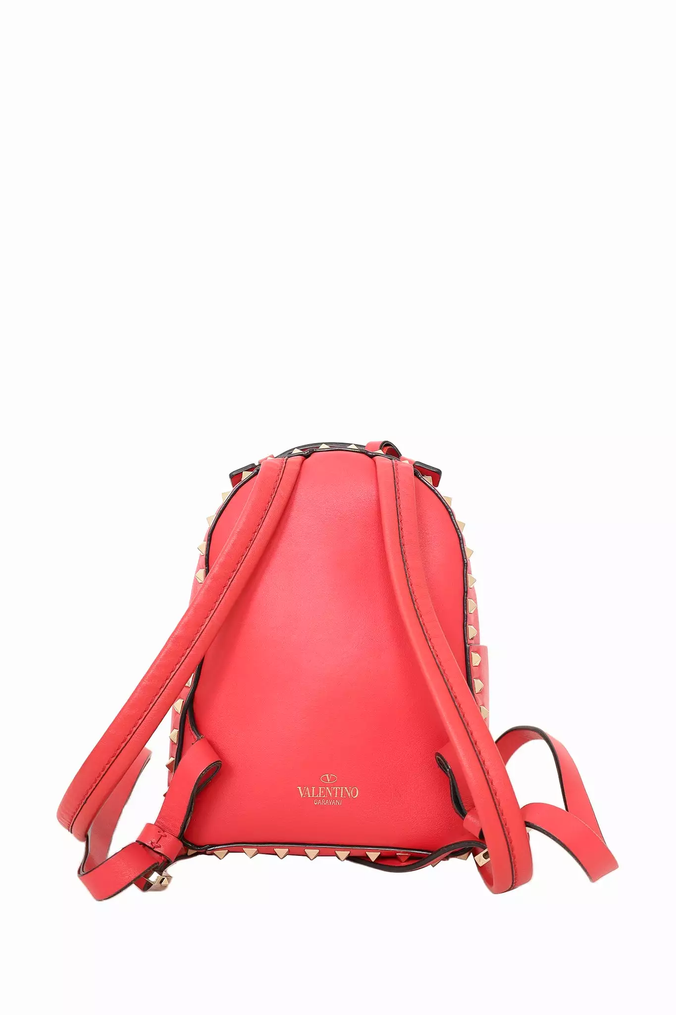 Valentino Pink Leather Rockstud Mini Backpack