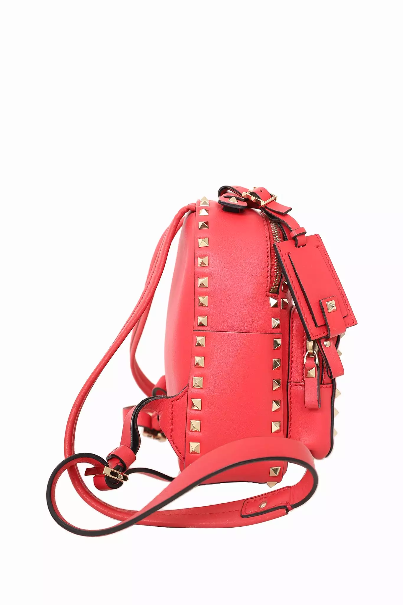 Valentino Pink Leather Rockstud Mini Backpack