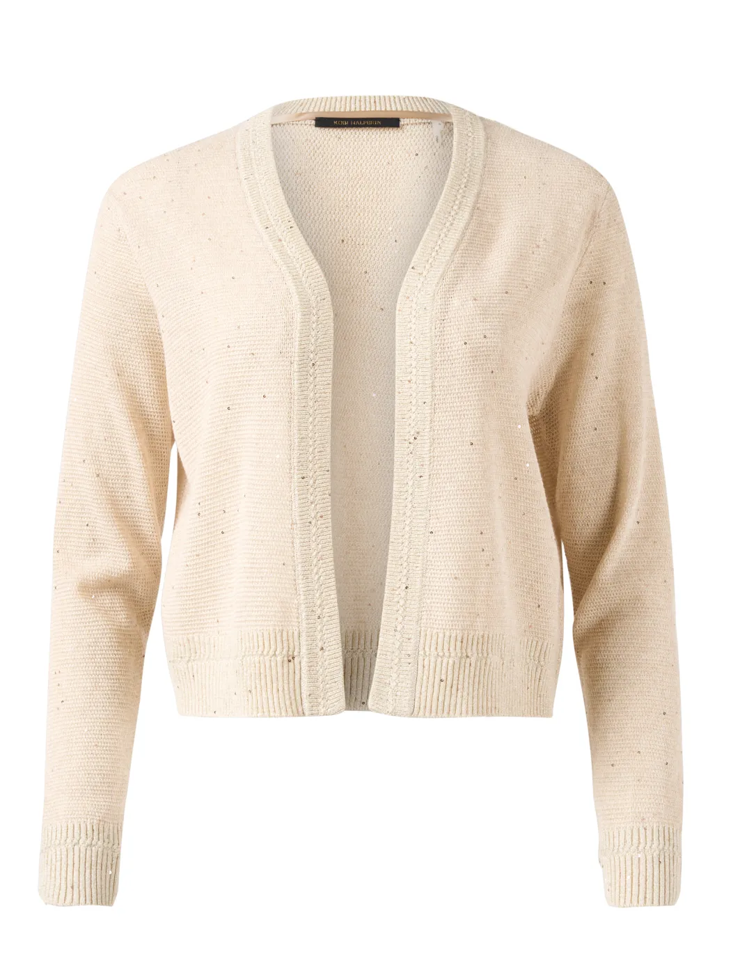 Willa Beige Lurex Cardigan