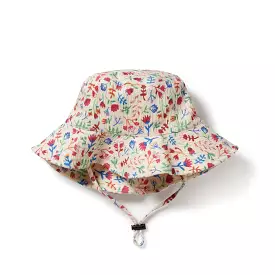 Wilson & Frenchy Tropical Garden Crinkle Sunhat