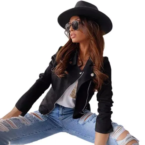 Women's Simple Style Streetwear Solid Color Zipper Coat Jacket