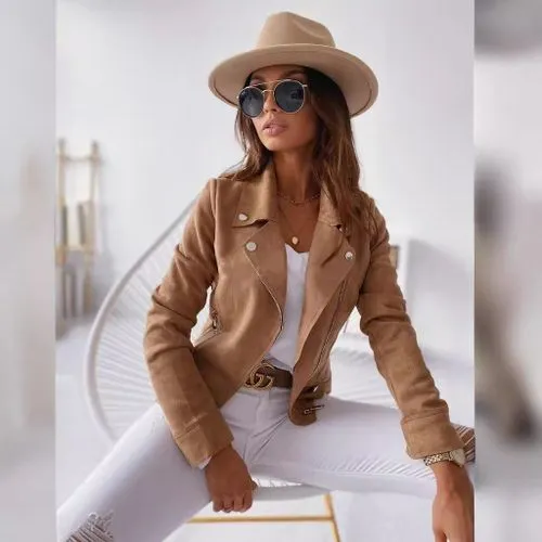 Women's Simple Style Streetwear Solid Color Zipper Coat Jacket