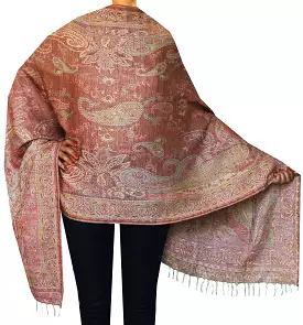 Womens Paisley Scarf Shawl Wool Indian Clothing (82 x 28 inches)