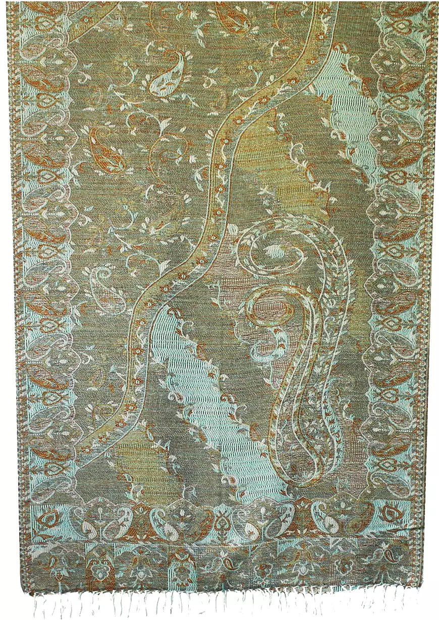 Womens Scarf Shawl Paisley Wool Indian Clothing (82 x 28 inches)