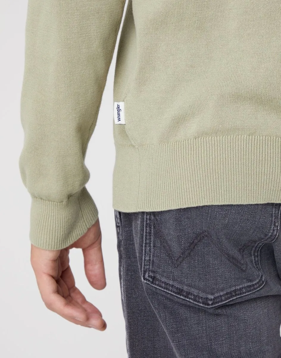 Wrangler Crew Neck Knit Jumper Tea Leaf